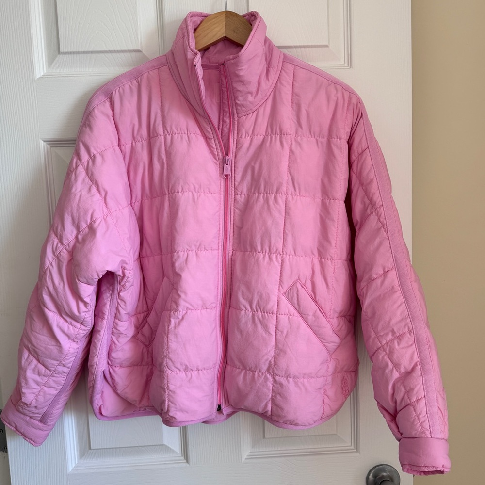 Free People Pippa Packable Puffer in Prism Pink (rare color!)